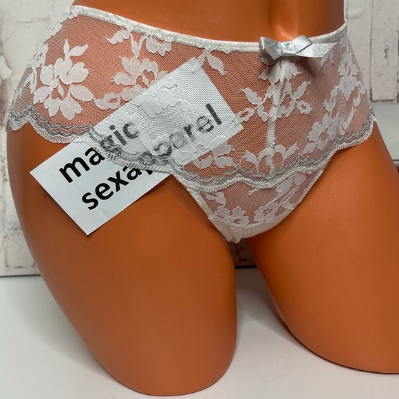 VS M L XL DREAM ANGELS IRIDESCENT SHINE BOW CHEEKINI PANTY - Picture 2 of 2